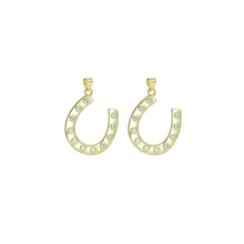 Load image into Gallery viewer, CZ Large Horseshoe U Shape Charm, Sku#LK910