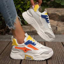 Load image into Gallery viewer, Breathable Mesh Platform Lace-Up Casual Sneakers