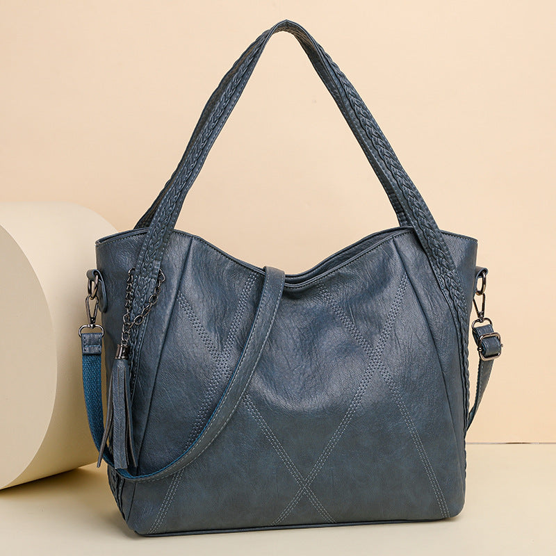 Women's PU Leather Crossbody Tote Bag – Spacious, Minimalist & Versatile