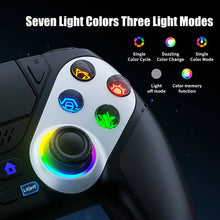 Load image into Gallery viewer, RGB Wireless Controller Compatible with PS5 and PC, Hall Effect Triggers, Programmable Buttons, Turbo Mode, Dual Vibration Gamepad
