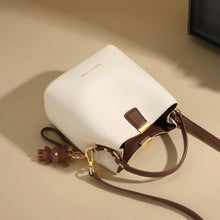 Load image into Gallery viewer, Women's Genuine Leather Crossbody Bucket Bag | Second-Layer Cowhide Shoulder Bag