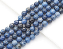 Load image into Gallery viewer, Genuine Quality Dumortierite Round Faceted Beads, 6mm/8mm/10mm, Sku#U1447