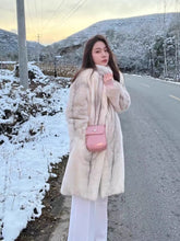 Load image into Gallery viewer, Women's Cross-Design Mink Fur CoatFull-Fur Integrated Design