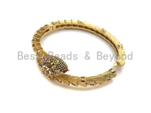 Load image into Gallery viewer, CZ Snake Wrap Bangle Bracelet, Sku#X153