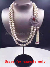 Load image into Gallery viewer, CZ Micro Pave Flower pendant with Teardrop Stone, SKU#L212