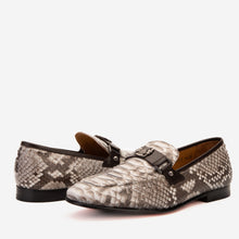 Load image into Gallery viewer, The Boss Pyth Naturel White Color Bit Loafer Men Shoe
