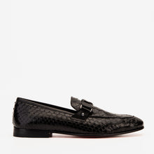Load image into Gallery viewer, The Boss Pyth Black Shoe Bit Loafer Men Shoe