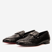 Load image into Gallery viewer, The Boss Pyth Black Shoe Bit Loafer Men Shoe