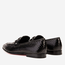 Load image into Gallery viewer, The Boss Pyth Black Shoe Bit Loafer Men Shoe