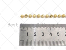 Load image into Gallery viewer, Matte Shiny Mixed 18K Gold 4mm Ball Chain by yard