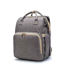 Load image into Gallery viewer, 3-in-1 Convertible Baby Diaper Backpack with Foldable Travel Crib &amp; USB Charging Port