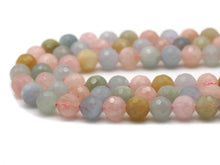 Load image into Gallery viewer, Genuine Morganite Round Faceted Beads, Sku#U1364