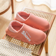 Load image into Gallery viewer, Waterproof Faux Fur Lined Cotton Slippers