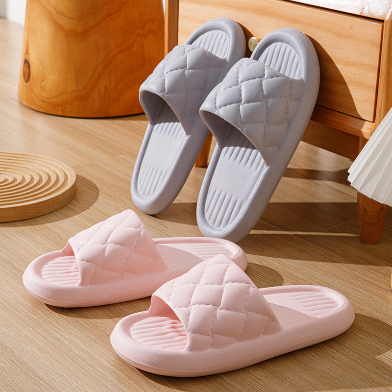 Rhombus EVA Slides | Unisex Non-Slip Lightweight Home Slippers | Indoor Outdoor Bathroom Shoes