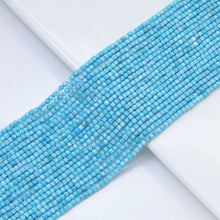 Load image into Gallery viewer, 2.5mm Faceted Cube Blue Turquoise Beads, Sku#U1827
