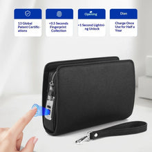 Load image into Gallery viewer, Men's Smart Fingerprint-Proof PU Leather Clutch Bag – Urban Minimalist Wallet Clutch