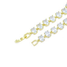 Load image into Gallery viewer, Crystal Oval Link Gold Silver Adjustable Bracelet, Sku#A346