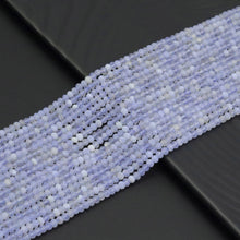 Load image into Gallery viewer, 3x4mm Blue Lace Agate Rondelle Faceted Beads, Sku#U1940