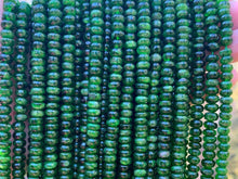 Load image into Gallery viewer, High Quality Genuine Green Diopside Rondelle Smooth Beads, 4x6mm/3x7mm Rare Diopside Beads, 15.5'' Full Strand, SKU#U1204