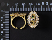 Load image into Gallery viewer, CZ Pave Evil Eye Ring,Sku#B152