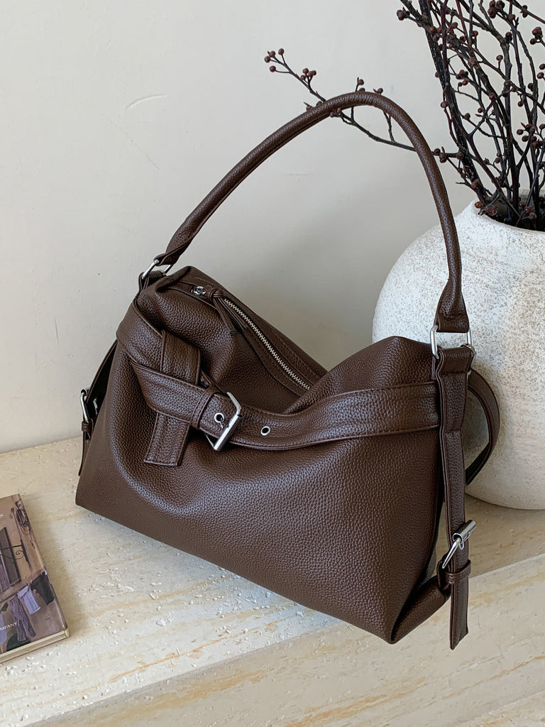 Retro Biker Underarm Bag – High-Capacity Edgy Crossbody
