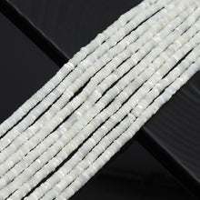 Load image into Gallery viewer, Smooth Rondelle White Mother of Pearl Beads, Sku#T172