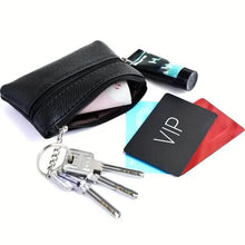 Load image into Gallery viewer, Mini Coin Wallet Purse with Keychain