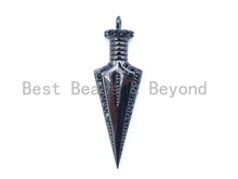 Load image into Gallery viewer, CZ Micro Pave Triangle Arrow Spike Pendant/Charm, SKU#L78