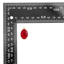 Load image into Gallery viewer, Red Oval Charm Pendant, Sku#LK1122