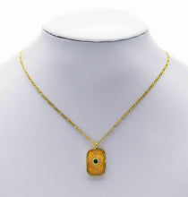 Load image into Gallery viewer, Gold North Star On Rectangle Gemstone Charm, Sku#LY14c