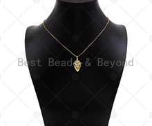 Load image into Gallery viewer, CZ Micro Pave Arrowhead Shape Pendant/Charm,sku#LK238
