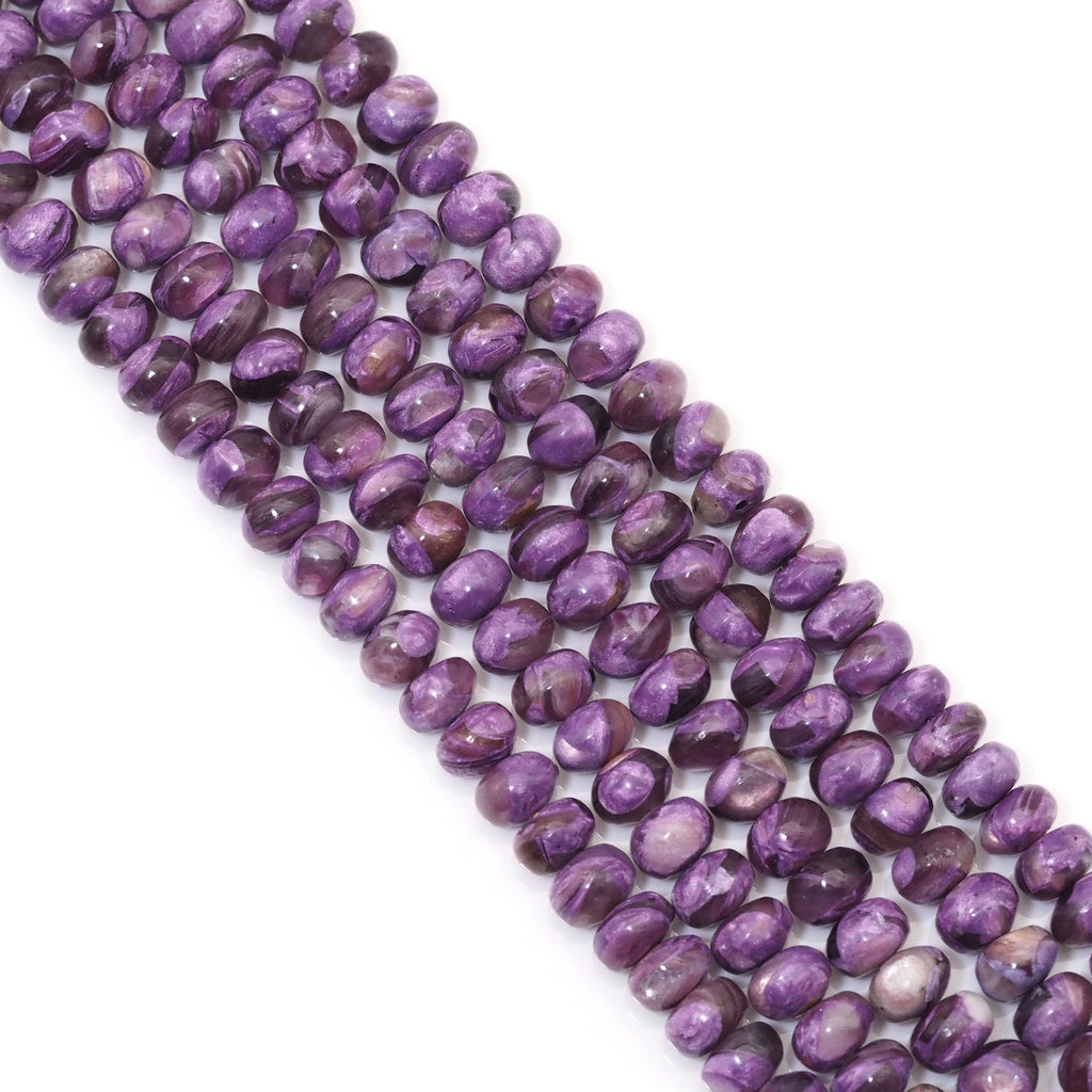 Genuine Purple Lepidolite Smooth Rondelle Beads, 5x8mm/6x10mm, Sku#U1601