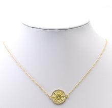 Load image into Gallery viewer, CZ Gold Evil Eye Star Lucky Round Connector Charm, Sku#LK768