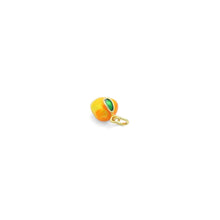 Load image into Gallery viewer, Yellow Orange Enamel Mango Gold Charm Pendant,Sku#LX848