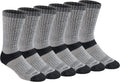 Dickies Men's Dri-tech Moisture Control Max Full Cushion Crew Socks, Available in M-xl (6, 12 Pairs)