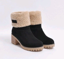 Load image into Gallery viewer, Premium Suede Snow Boots Women - Mid-Tube Thick Heel Winter Boots