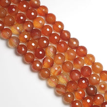 Load image into Gallery viewer, Genuine Red Agate Round Faceted Beads, Sku#U1751