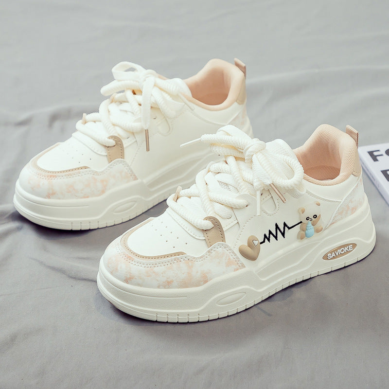 Women's Sporty Dad Sneakers - Thick Sole Athletic Casual Shoes