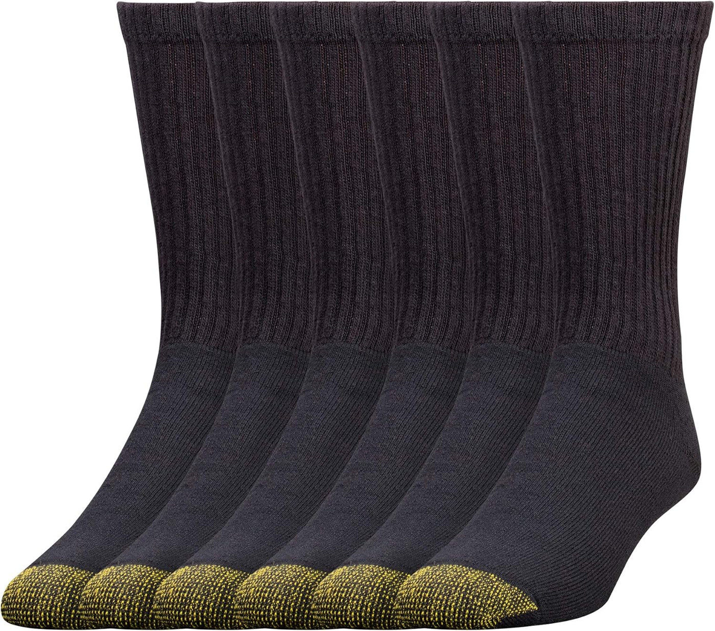 GOLDTOE Men's 656S Cotton Crew Athletic Socks (Multipack)