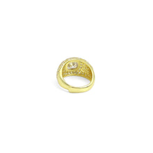Load image into Gallery viewer, Chuny Square CZ Center Gold Silver Dome Ring, Sku#A209