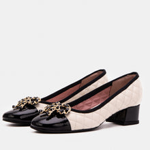 Load image into Gallery viewer, The Bellarose Ivory Quilted Leather Women Heel
