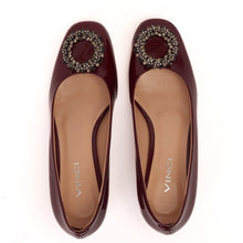 Load image into Gallery viewer, The Danish Burgundy Patent Leather Block Heel Pump Women Shoe
