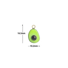 Load image into Gallery viewer, Enamel Gold Half Avocado Charm Pendant,Sku#LK1248