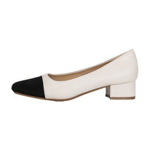 Load image into Gallery viewer, Women's French-Style Chunky Heel Square Toe Pumps - Soft PU Leather Slip-On Casual Shoes