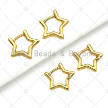 Load image into Gallery viewer, Gold Five Point Star Huggie Earring, Sku#LD61