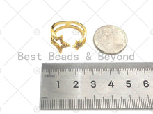 Load image into Gallery viewer, CZ Gold Star Ring,Sku#X179