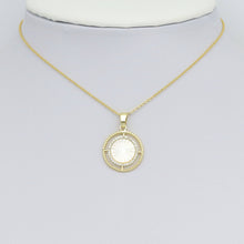 Load image into Gallery viewer, Radical Mother of Pearl Charm with hollow out ring,LX763