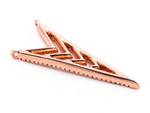 Load image into Gallery viewer, CZ Micro Pave Multi Arrow V shaped Pendant Connector, CZ Pendant in Gold Rose Gold Tone, Rhinestone Jewelry Findings 14x36mm, sku#F346