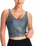 THE GYM PEOPLE Women’s Longline Sports Bra Wirefree Padded Medium Support Yoga Bras Gym Running Workout Tank Tops