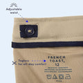 French Toast Girls Adjustable Waist Pleated-Front Two-tab Scooter
